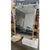 Rectangular gold “Torciglione” Murano Glass Wall Mirror. Scenographic wall mirror in brass elements with trasparent ando...