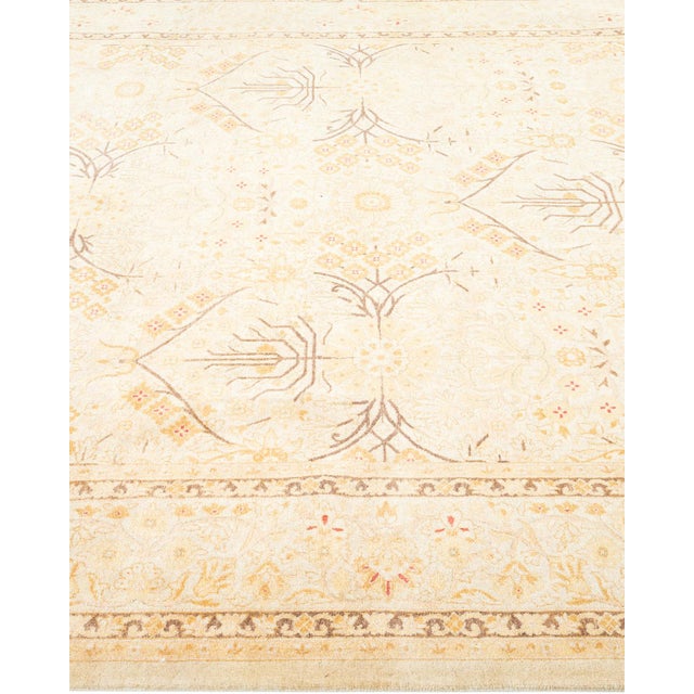Solo Rugs Mogul, One-of-a-Kind Hand-Knotted Area Rug in Ivory, 6' 1" x 8' 10" For Sale - Image 4 of 8