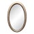 Antique Beveled Silver Leaf Oval Mirror For Sale