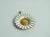 Marguerite pendant in gold-plated sterling silver with white enamel. Produced by Goldsmith Bernhard Hertz, Copenhagen and...