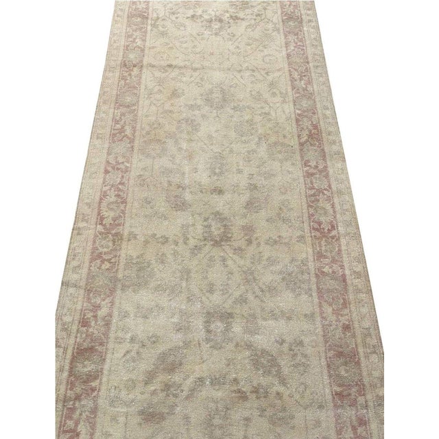 Exact Size: 3'0" x 20'0" Color: Natural Age: Vintage Materials: Wool Construction: Hand Knotted Origin: China