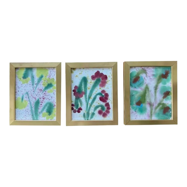 Contemporary Melvin G Original Paintings From Her Sold Out Fiori Collection, Framed For Sale