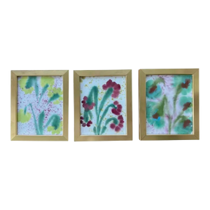 Contemporary Melvin G Original Paintings From Her Sold Out Fiori Collection, Framed