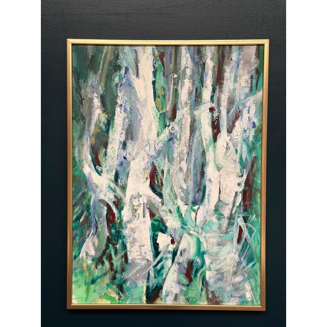 Kurt Dejmo, Mountain Forest White, 1997, Oil on Canvas, Framed For Sale - Image 13 of 18