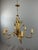 1950s Gilded Metal Chandelier, Italy, 1950 For Sale - Image 5 of 12