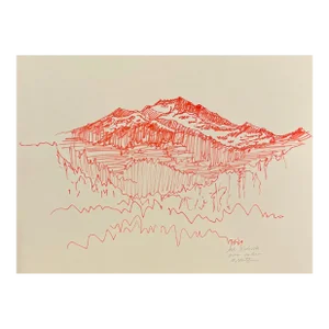 1969 Neil Meitzler Mount Pilchuck Drawing