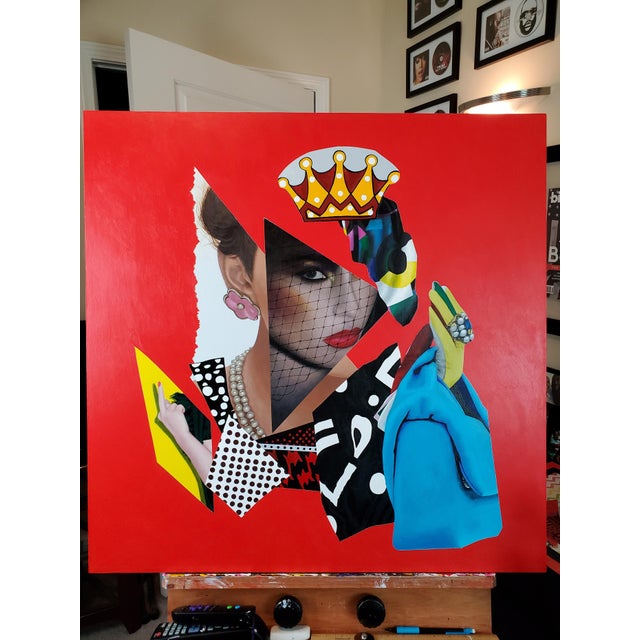 "A Bit of a Drama Queen" Acrylic on Wood Original Art by Vakseen For Sale - Image 9 of 12