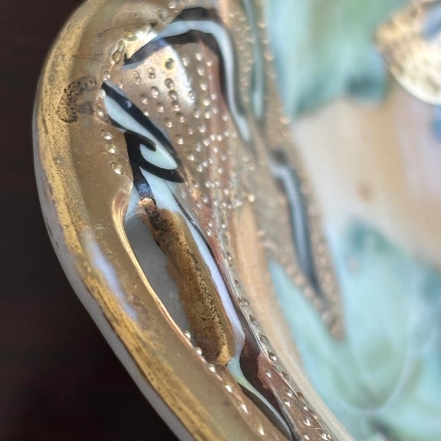 Antique Nippon Porcelain Gooseberry Footed Bowl For Sale - Image 12 of 18