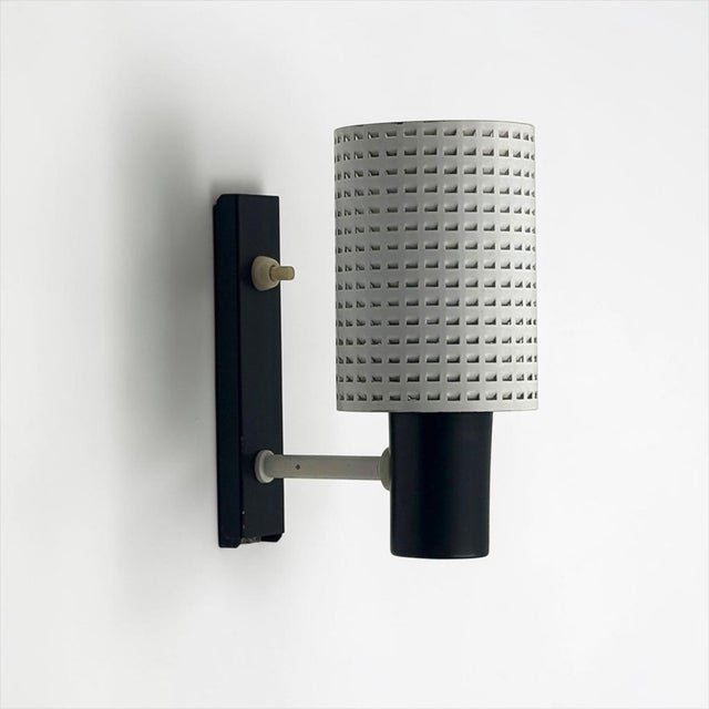 Modernist Wall Reading Lamp in Perforated Metal by Hala, Netherlands, 1970s For Sale - Image 10 of 15