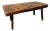 Antique Early American Rustic Bench With Splayed Turned Splayed Legs and Thick Cut Seat For Sale