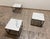 Vintage Period set of 3 Marble Side Tables Model number #886 written on underside. Uncertain to designer. Marble top...
