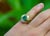 Green Vintage 3 Carat Cabochon Cut Colombian Emerald Bezel in 20k Yellow Gold Ring Size 6.25 For Sale - Image 8 of 10