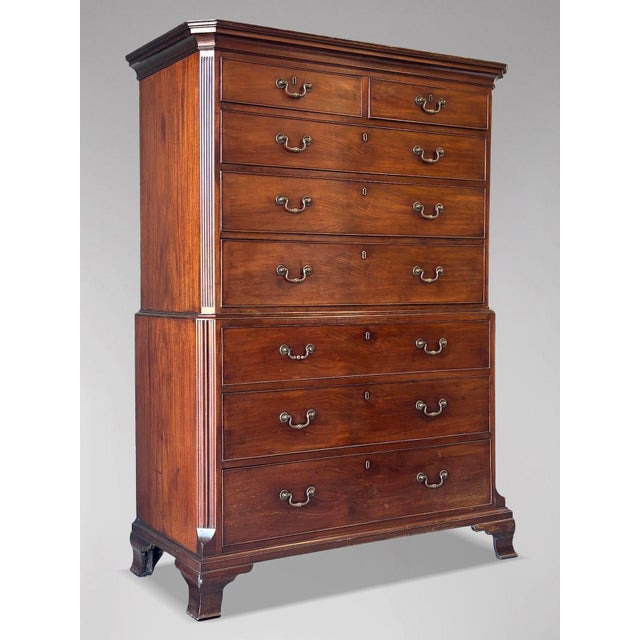 Antique George III Mahogany Chest, 1780 For Sale - Image 10 of 10