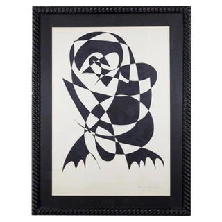 Crawler, Istvan Karoly Szasz, Ink on Paper Original, 1975 For Sale