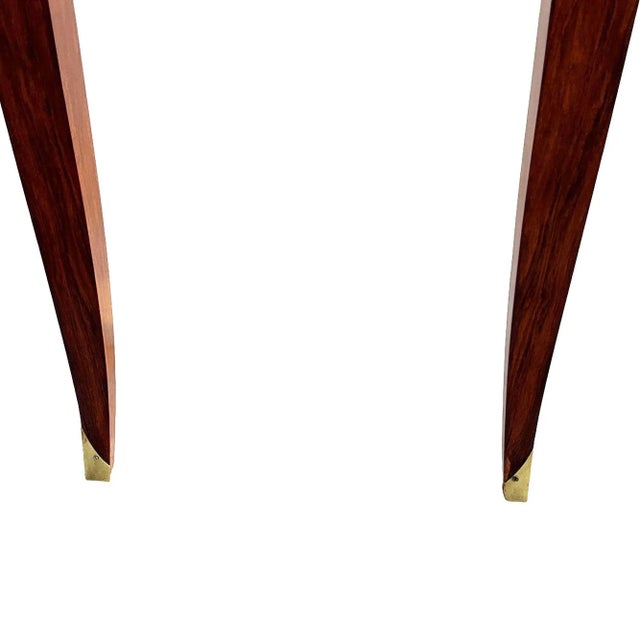 Early 20th Century French Art Deco Flip Top Madagascar Rosewood & Brass Dressing Table Vanity For Sale - Image 13 of 13