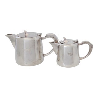 1920s British Railways 1 Pint & 1/2 Pint Teapots For Sale