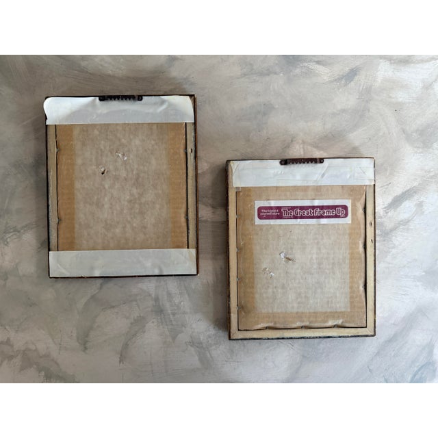 Vintage Framed Crewel Floral Embroidery Blue - A Pair For Sale - Image 9 of 9