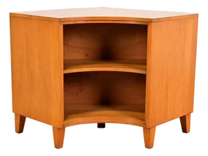 Leslie Diamond for Conant Ball Mid-Century Modern Solid Birch Corner Bookcase, 1950s