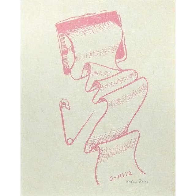 The Absolute Real is a lithograph realized by Man Ray in 1964. Hand-singed in pencil by the Artist. Lithograph in Red Ink,...