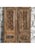 A stunning pair of antique double doors featuring intricate hand-carved floral motifs and a softly weathered whitewashed...
