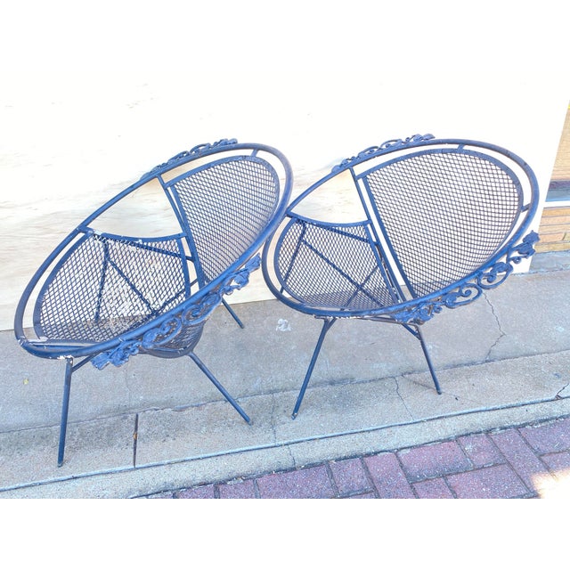 Pair of Salerni Attributed Radar Low Lounge Chairs W/ Applied Ivy Elbow Rest For Sale In Tulsa - Image 6 of 11