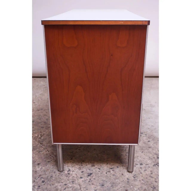 Mid-Century Modern Raymond Loewy for Hill-Rom Single Pedestal Student Desk For Sale - Image 3 of 13