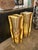 Golden Orange Onyx Pedestal Floor Lamp For Sale - Image 4 of 8