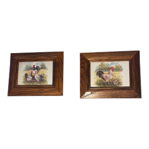 1960s Framed Peggy Thatch-Sibley Prints 5X7in - 2 pcs