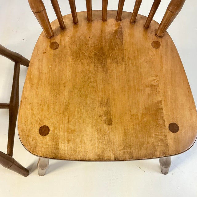 Camel 1970s Vintage Habersham Plantation Birdcage Windsor Chairs - Set of 4. For Sale - Image 8 of 13