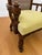 Pair of 1970s Kane back captains style chairs freshly upholstered with new seats. Beautiful antique brass hooded ball...