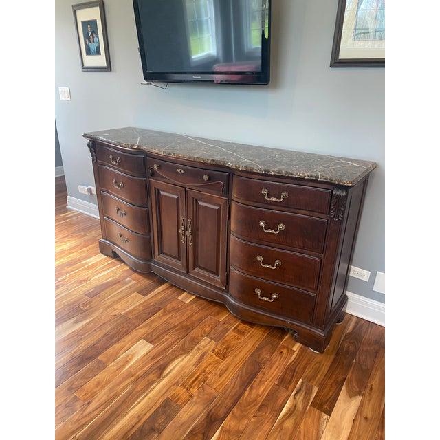 Thomasville Marble Top 9 Drawer Dresser Chairish