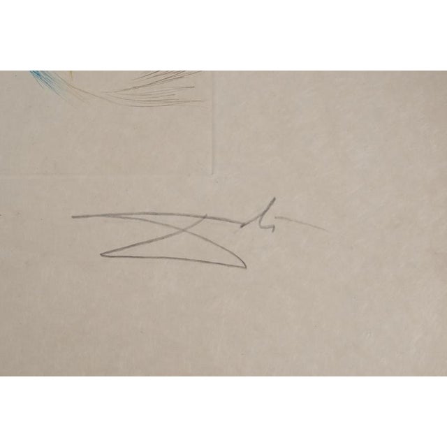 Salvador dali (1904-1989) tristan's testament, 1970 original engraving (rigal workshop) signed in pencil numbered /75...