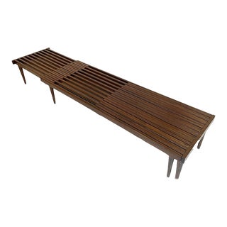 1960s Vintage John Keal for Brown Saltman Expandable Slat Bench For Sale