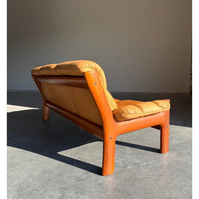Mid-Century Modern Ekornes Montana Teak & Leather Sofa For Sale - Image 3 of 9
