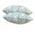 Pair of 24'' Lilian August Blue&Green Trelis Pillows For Sale - Image 4 of 5