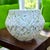 1970s Green Splatter-Ware Geometric White Planter Vase For Sale - Image 9 of 12