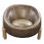 Theodore Alexander Modern Chocolate Brown Leather Arlo Club Chair For Sale