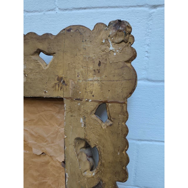 17th Century Wooden Mirror in Gold Leaf from a Noble Palace in Rome, 1680 For Sale - Image 10 of 13
