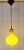 Vintage Ceiling Lamp with Yellow Glass Shade on Chrome-Plated Metal Mount, 1970s, in Very Good conditions. Designed 1970...
