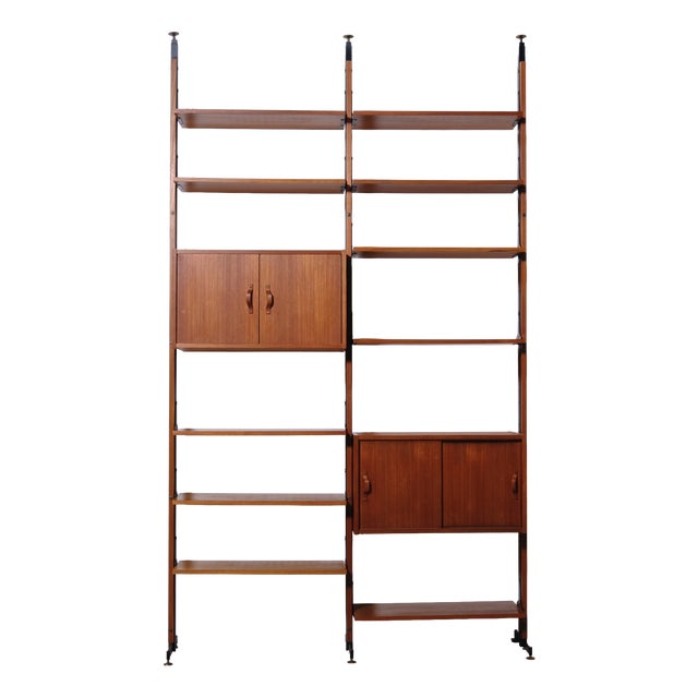 Italian Teak Bookcase, 1960s For Sale