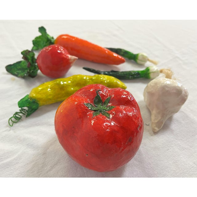 Vintage Realistic Hand Crafted Papier Mâché Vegetables Set of 7 Chairish