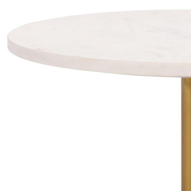 Spritely Home Kashi Round Side Table in Grey / White For Sale - Image 4 of 6