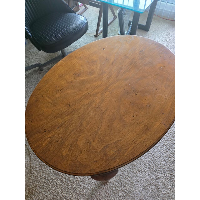 Vintage Baker Furniture Burl-Walnut Coffee Table For Sale - Image 12 of 12