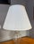 Vintage Pair Cut Crystal and Brass Table Lamps With Pleated Silk Shades For Sale - Image 10 of 18