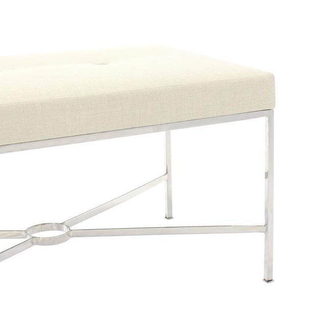 Chrome XBase Upholstered Top Bench Chairish