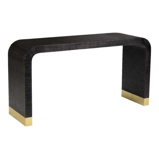 Chelsea House Waterfall Console in Black For Sale