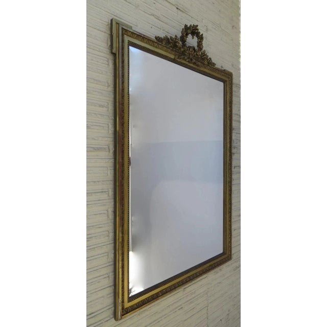 Late 19th Century French Gilt Over Mantel Mirror with Cartouche Top For Sale - Image 4 of 7