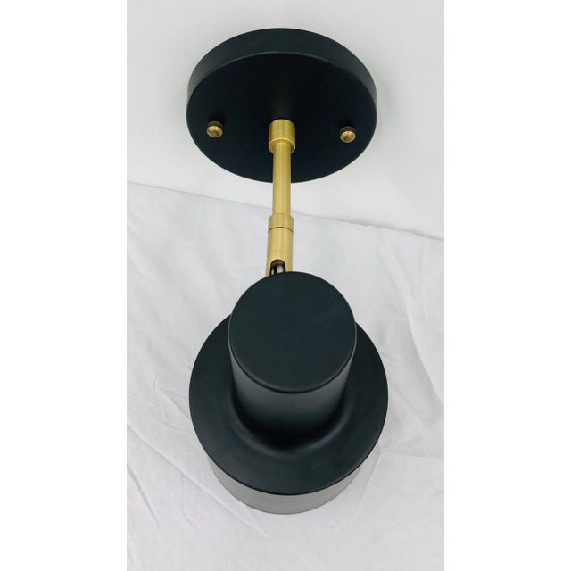 Metal Industrial Style Black Metal Sconce For Sale - Image 7 of 8