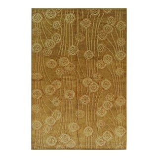 9x12 Lila Jasmine Brown Floral Traditional Hand Knotted Wool Carpet Rug For Sale