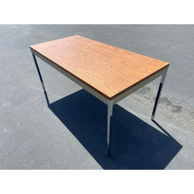Attributed Steelcase Minimalist Vintage Mid Century Modern Metal Retro Tanker Utility Table For Sale In Sacramento - Image 6 of 12